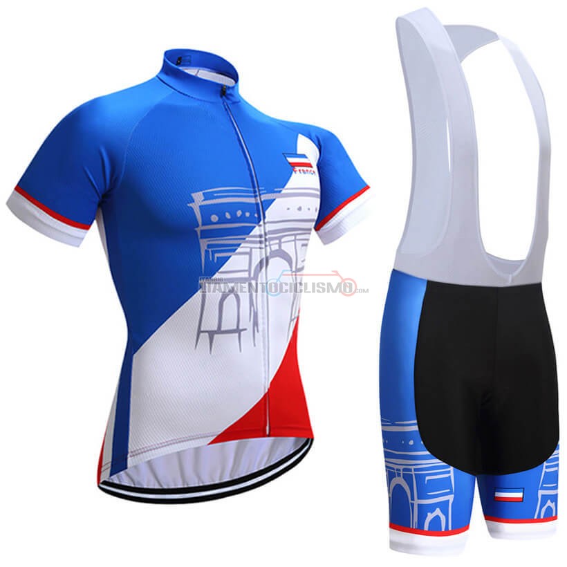 Abbigliamento Ciclismo Francia Manica Corta 2018